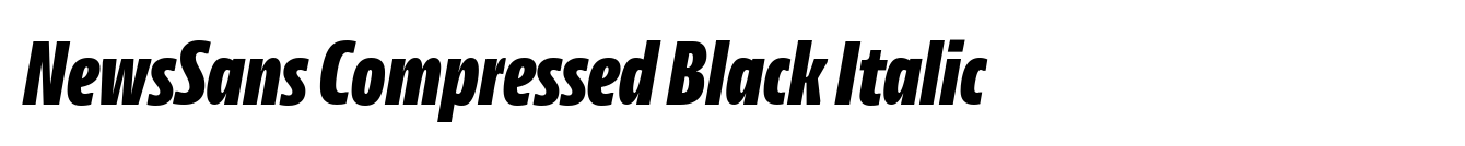 NewsSans Compressed Black Italic